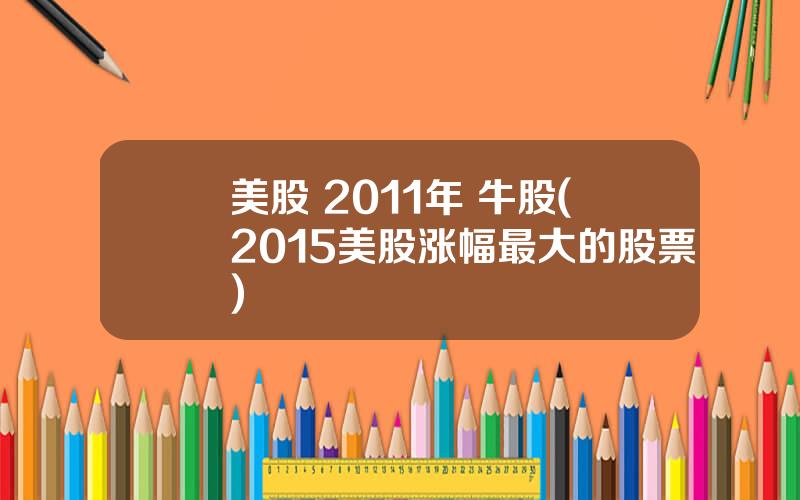 美股 2011年 牛股(2015美股涨幅最大的股票)